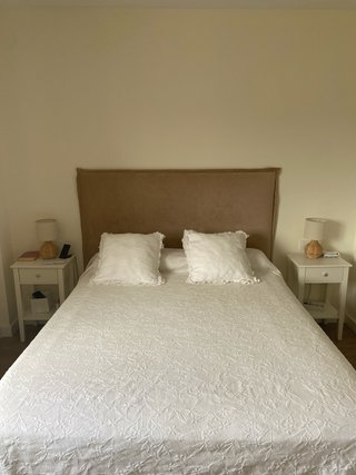 Cabecero de cama 135 cm, rosa nude