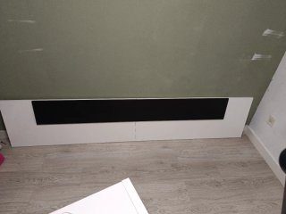 Cabecero de cama blanco y negro