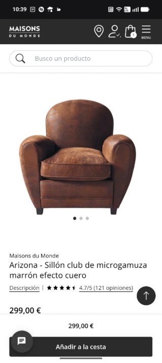 Sillón de Antelina Marrón
