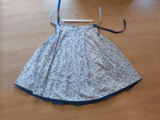 Falda Baturra Juvenil Estampada Azul y Blanco