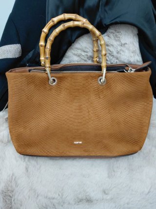 Bolso Parfois Marrón con Asas de Bambú