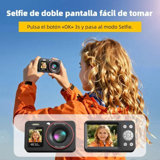 Cámara Digital 4K 64MP Negra, en Amazon 60€