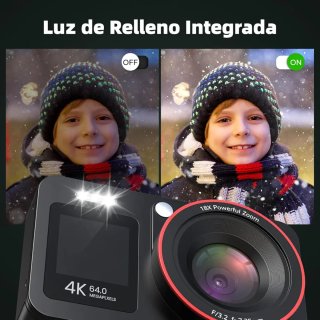 Cámara Digital 4K 64MP Negra, en Amazon 60€