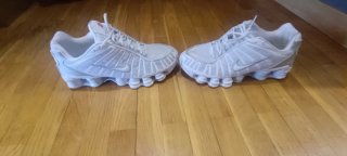 Nike Shox Talla 41 Plata y Blanco