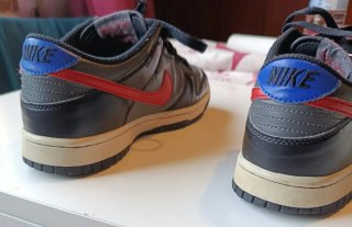 Nike Dunk Low Zapatillas Negras y Rojas