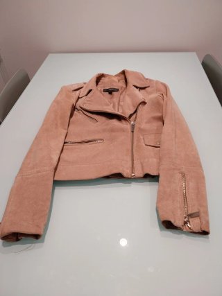 Cazadora Biker Ante Beige Talla S