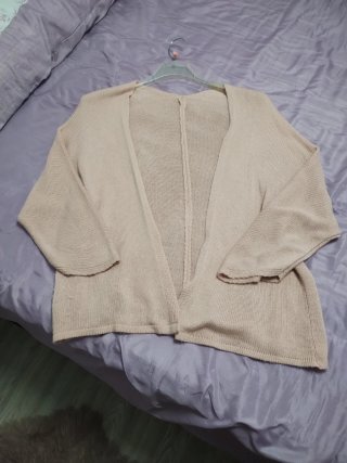 Chaqueta de punto beige