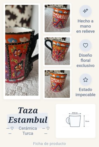 Taza Istambul Cerámica Turca