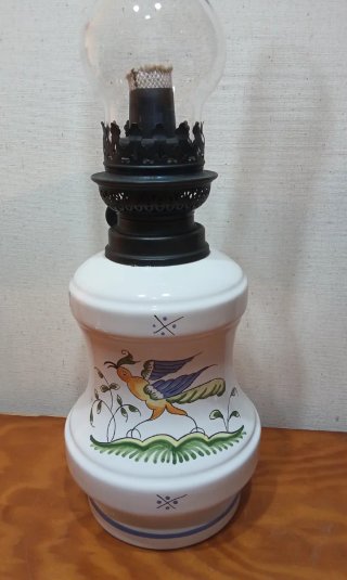 Quinqué / Lámpara de Aceite Antigua Francia