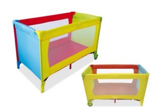 Cuna de viaje multicolor