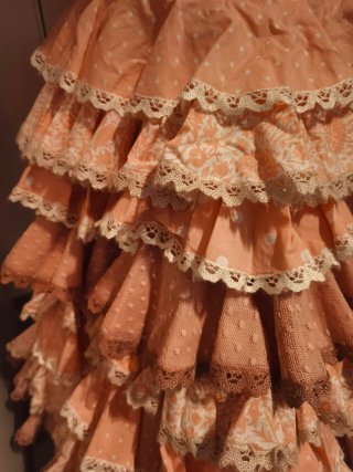 Vestido traje flamenca Manuela Macías  rosa 38