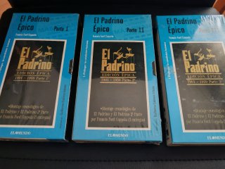 Trilogía VHS El Padrino. SIN ABRIR.