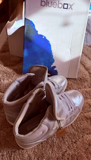 Botines Metalizados Plateados