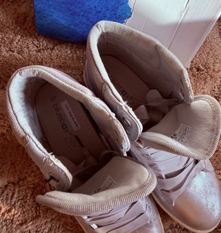 Botines Metalizados Plateados