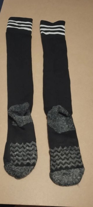 Calcetines Adidas Fútbol Altos Negros y Grises