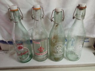 4 Bottiglie di Gassosa Vintage