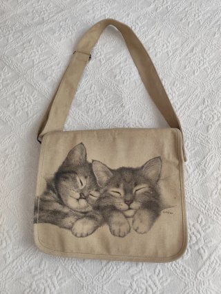 Bolso de tela V. Miller con gatitos