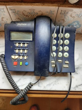 Teléfono fijo azul Telefonica