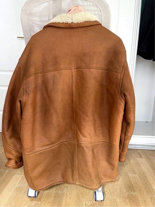 Chaqueta Piel Vintage Forro Borreguito Marrón