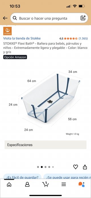Bañera para bebé Stokke Flexi Bath