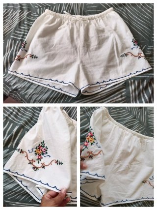 Pantalones Cortos Bordados y regalo ropa