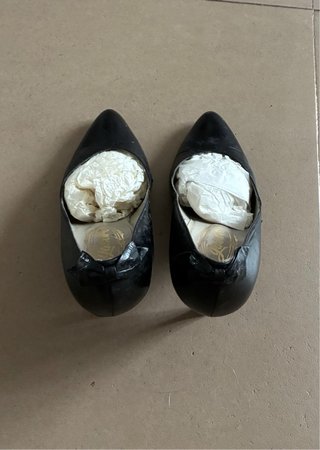 Zapatos de salón tacón piel negros