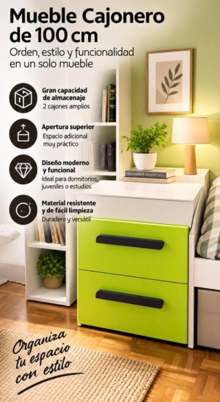 Mueble Cajonero de 100 cm