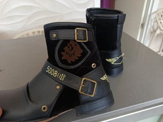 Botines negros para moto o vestir con hebillas