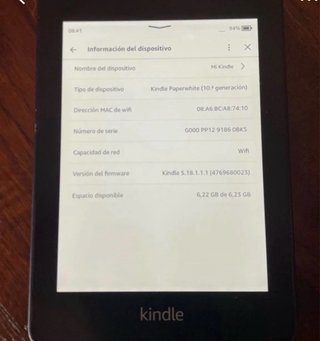 Amazon Kindle Lector Electrónico Negro