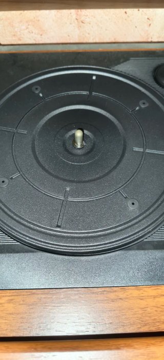 Tocadiscos Sunstech Marrón y Dorado