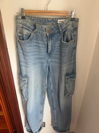 Pantalón Ancho Cargo Bershka