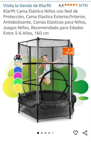 Cama Elástica Infantil Klarfit 160 cm