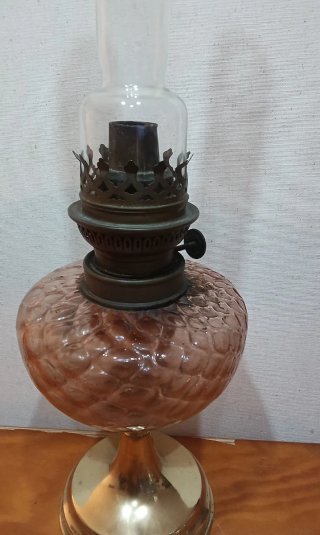 Quinqué / Lámpara de Aceite Antigua