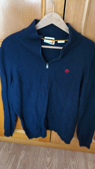 Jersey Timberland Azul con Cremallera