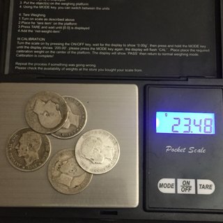 5 Monete Peseta Argento Alfonso XIII