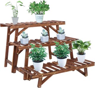 Estantes para Plantas De Madera 3 Niveles