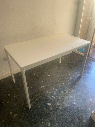 Mesa extensible blanca