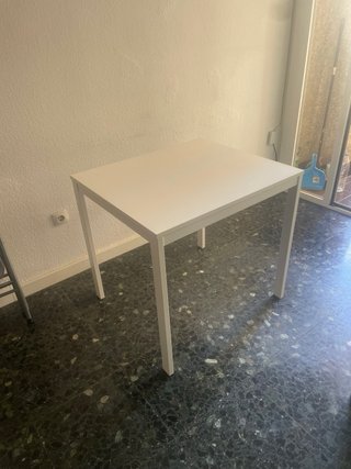 Mesa extensible blanca