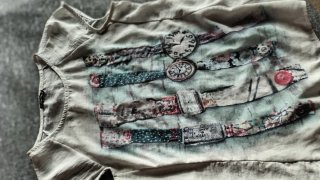 Camiseta Motivi Beige Estampada Talla XS