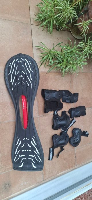 Skate Waveboard Oxelo y Protecciones (niño)