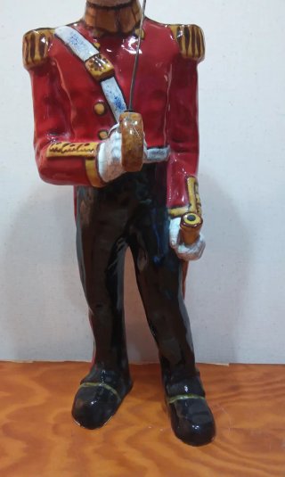 Figura Soldado Barro Porcelana Policromada