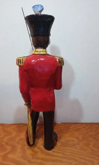 Figura Soldado Barro Porcelana Policromada