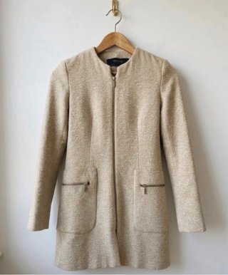 Abrigo Zara Beige Entallado