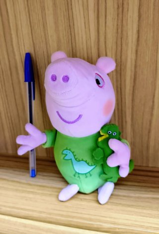 Peluche Peppa Pig George con dinosaurio