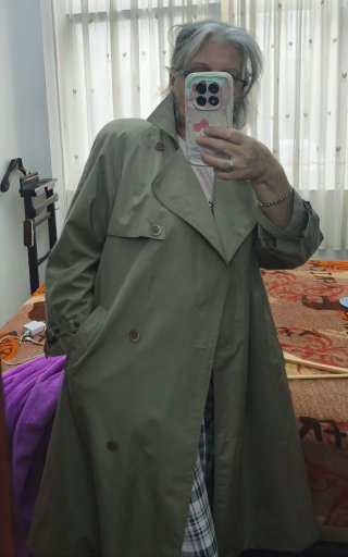 Gabardina Beige/Verde