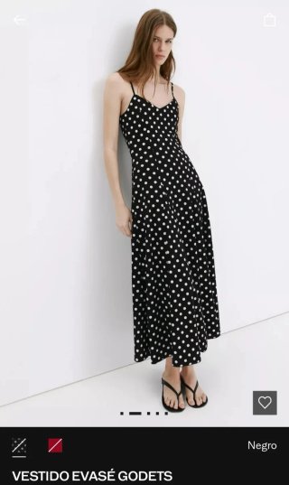 Vestido de lunares Mango