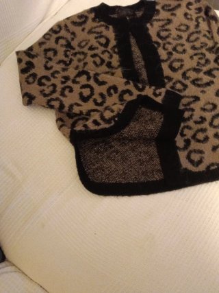 Jersey Zara Animal Print Marrón y Negro