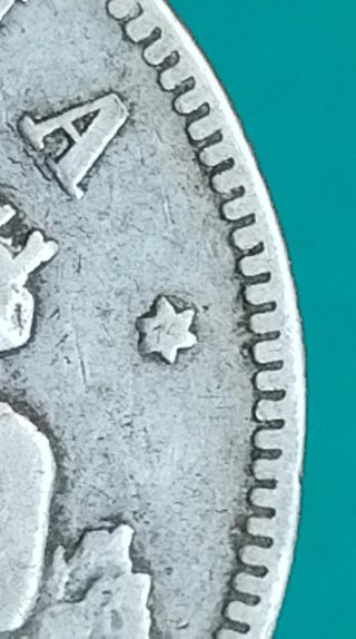 2 Monete d'Argento Spagna 1873 e 1874