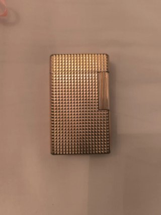 Encendedor Dupont Patrón Diamante chapado en oro