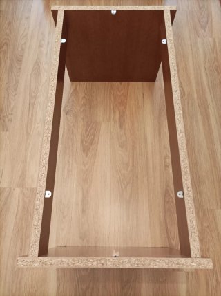 Mesa baja salón madera y cristal